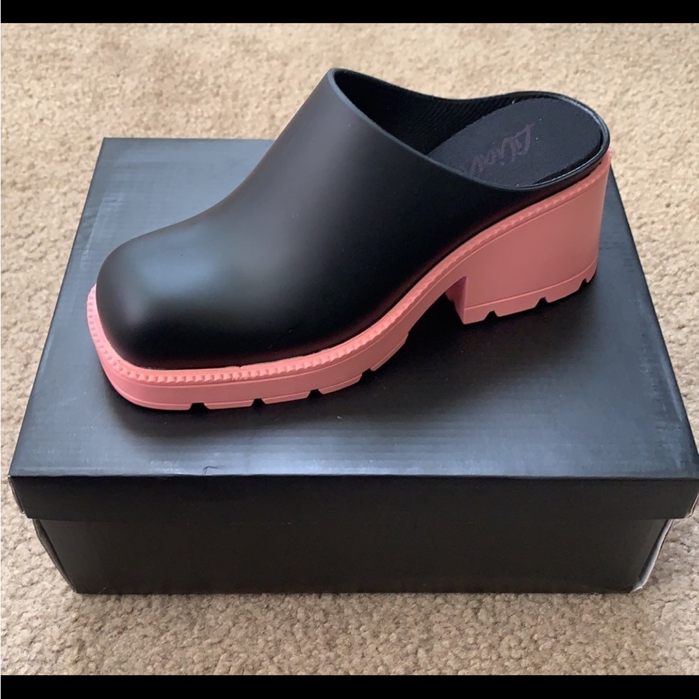 Pink & Black Liliana brand clog